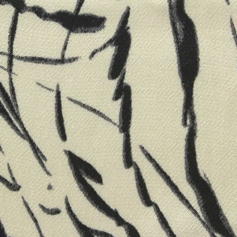 Black Brushstrokes Satin, Viscose