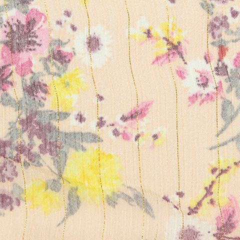 Bold Floral 100% Polyester Chiffon Fabric