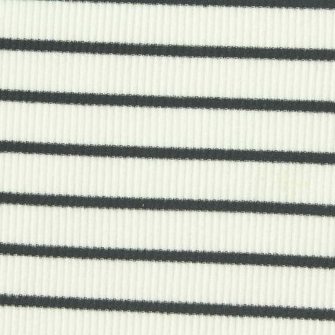 Fine Striped Polyester Stretch Knit Fabric