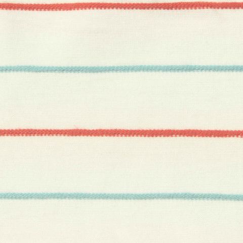 Red Horizontal-Stripe Knit, Poly-Viscose
