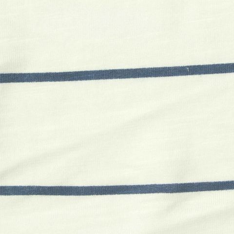 Blue Horizontal-Stripe Jersey Knit, Cotton-Modal