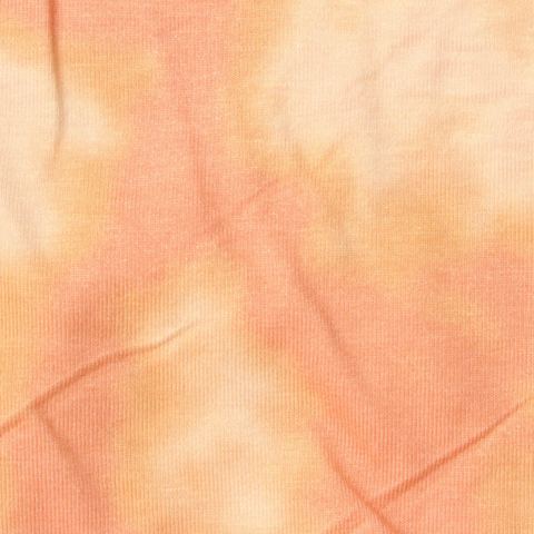 Orange Abstract Jersey Knit, Cotton-Viscose