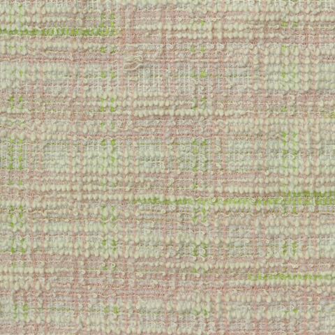 Plaid Polyester Cotton Stretch Bouclé Fabric