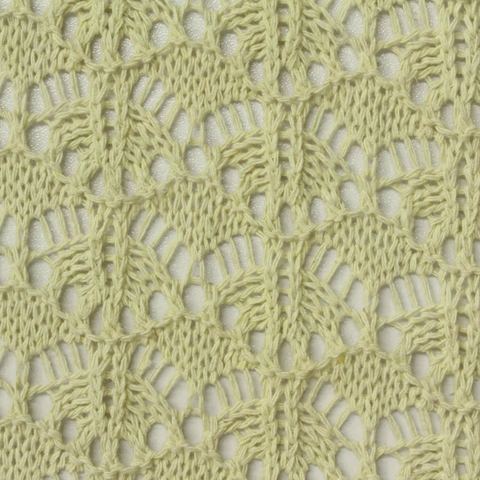 Light Yellow Openwork Pointelle Knit, Poly-Cotton