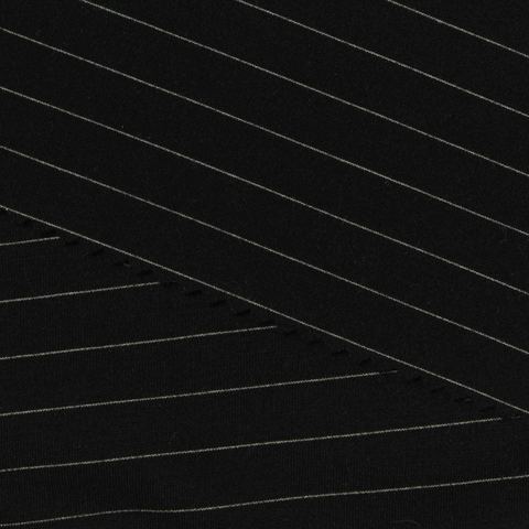 Fine Striped Viscose Nylon Stretch Ponte Knit Fabric