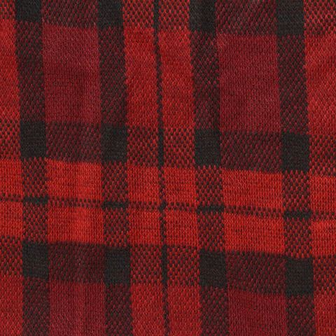 Red Plaid Jacquard, Poly-Cotton
