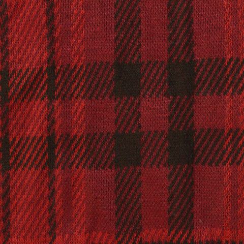 Red Plaid Jacquard, Poly-Cotton
