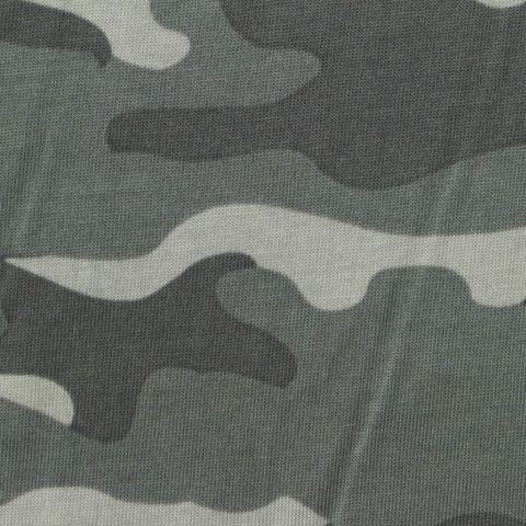 Camo Cotton Viscose Knit Fabric