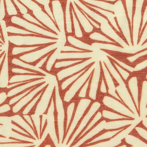 Printed Slub Polyester Viscose Stretch Jersey Knit Fabric