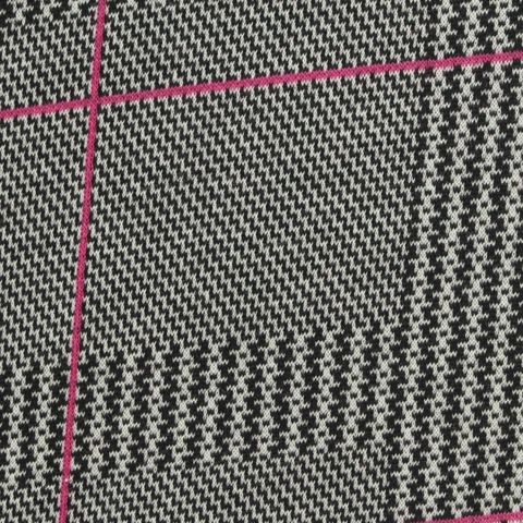 Bold Plaid Polyester Viscose Stretch Knit Fabric