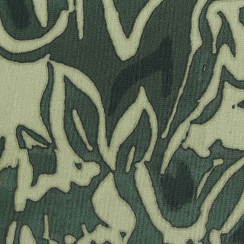 Printed Polyester Stretch Linen-Look Fabric