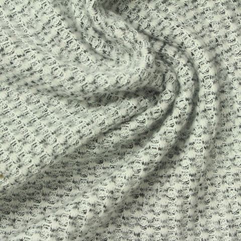 Jacquard Brushed Polyester Viscose Stretch Waffle Knit Fabric
