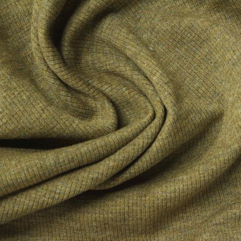 Heather Polyester Cotton Stretch Interlock Knit Fabric
