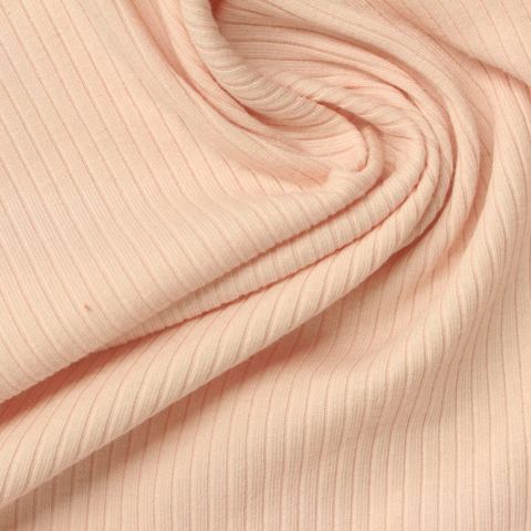 Cotton Polyester Stretch Rib Knit Fabric