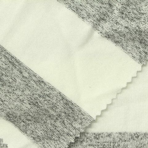Bold Striped Brushed Viscose Stretch Knit Fabric