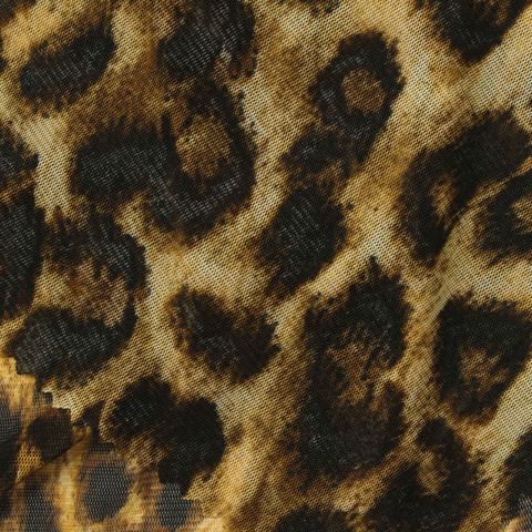 Animal Print Polyester Stretch Mesh Fabric