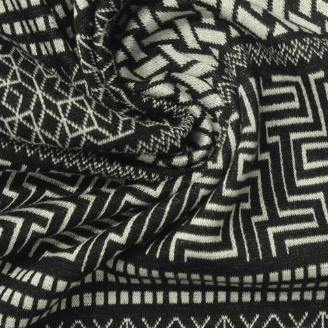 Jacquard Polyester Viscose Stretch Knit Fabric