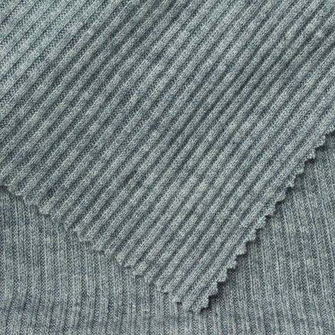 Viscose Polyester Blend Rib Knit Fabric