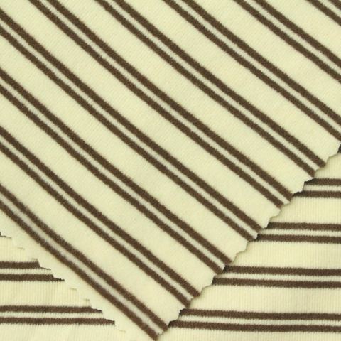Striped Polyester Stretch Knit Fabric