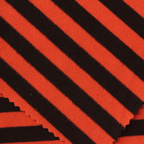 Striped Polyester Stretch Velvet Fabric