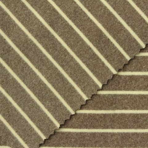 Striped Polyester Stretch Velvet Fabric