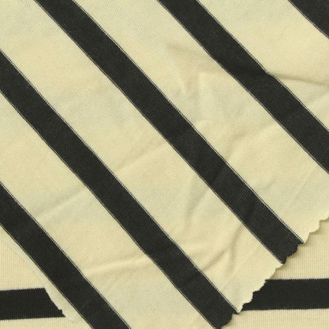 Striped Viscose Stretch Knit Fabric