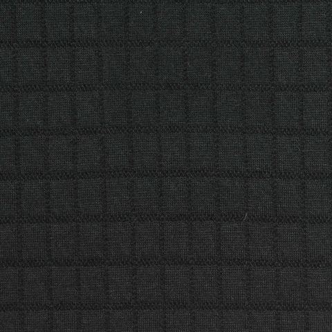 Black Tone-on-Tone Square Jacquard, Polyester