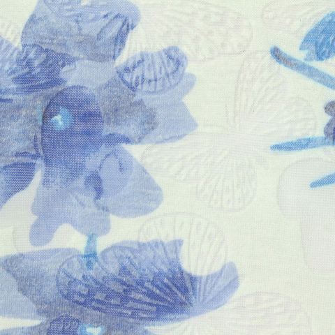 Bold Floral Cotton Polyester Knit Fabric