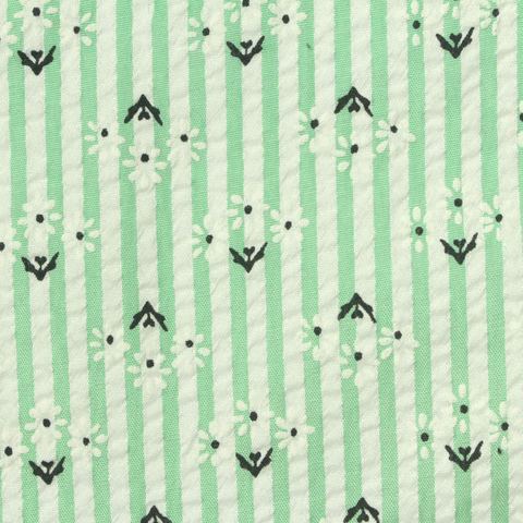 Floral 100% Polyester Seersucker Fabric