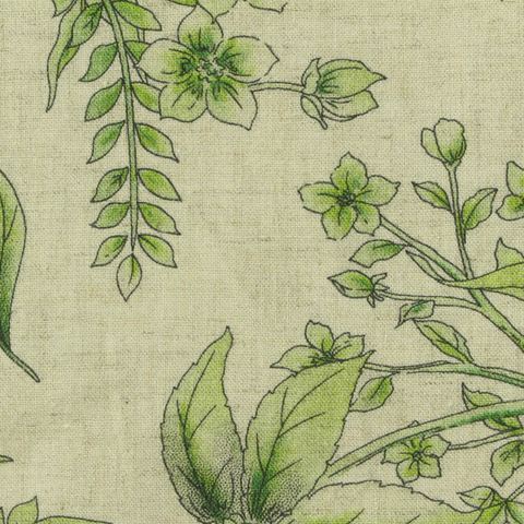 Bold Floral Viscose Linen Woven Fabric