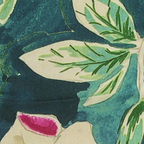 Bold Floral Viscose Linen Woven Fabric
