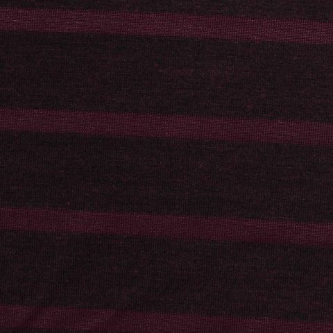 Dark Maroon Horizontal-Stripe Knit, Poly-Viscose