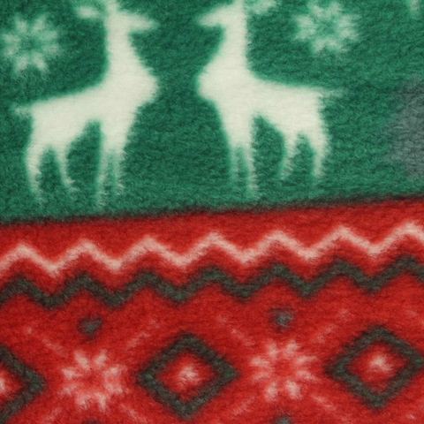 Red Geometric Fleece, Polyester