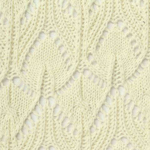 Cream Openwork Pointelle Knit, Poly-Cotton