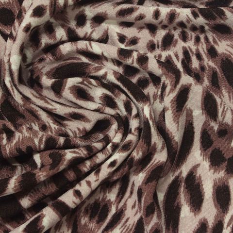 Animal Print Polyester Stretch ITY Knit Fabric