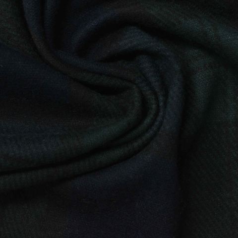 Bold Plaid Brushed Polyester Viscose Stretch Knit Fabric