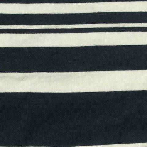 Bold Striped Viscose Stretch Knit Fabric