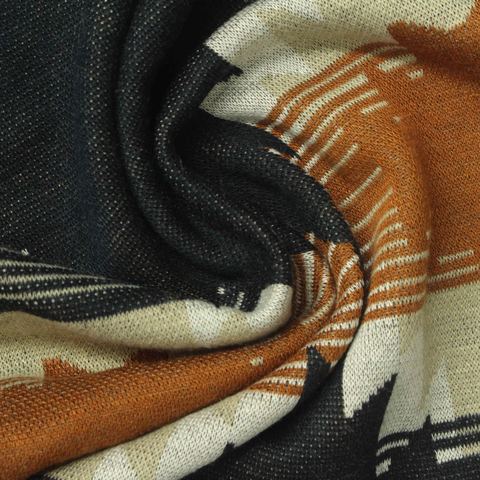 Jacquard Polyester Cotton Knit Fabric