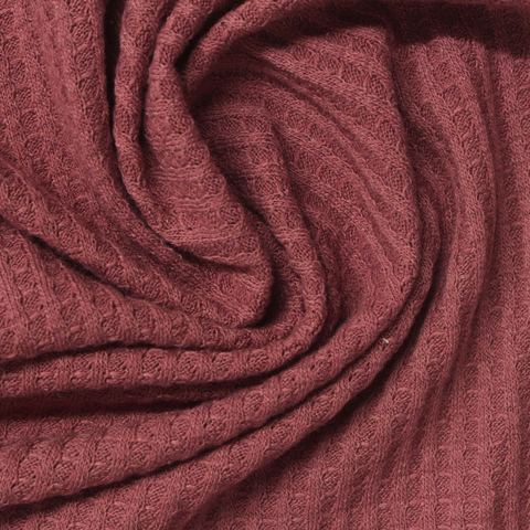Polyester Viscose Stretch Waffle Knit Fabric