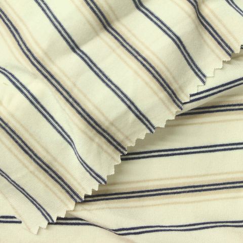 Striped Viscose Stretch Knit Fabric