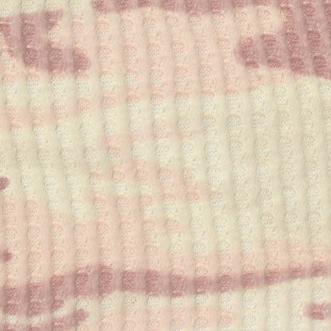Printed Brushed Polyester Viscose Stretch Waffle Knit Fabric