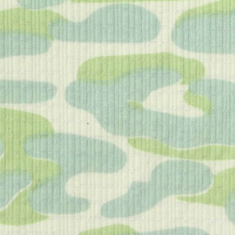 Camo Polyester Viscose Stretch Rib Knit Fabric