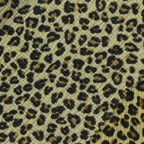 Animal Print Polyester Stretch Warp Knit Fabric