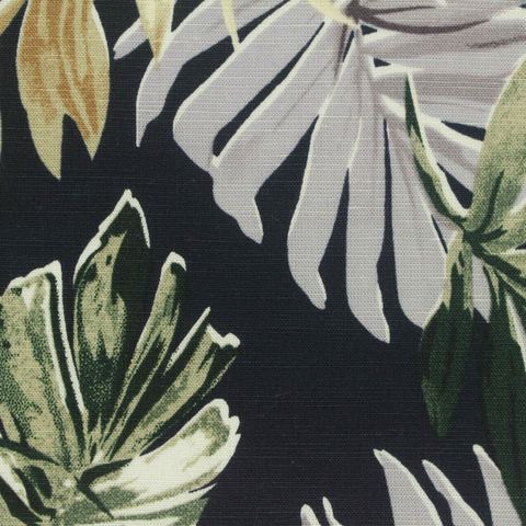 Green Tropical-Leaf Woven, Tencel Lyocell-Linen
