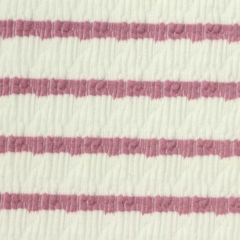 Bold Striped Polyester Viscose Stretch Crepe Fabric