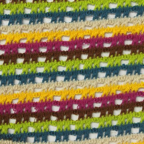 Striped Polyester Stretch Knit Fabric