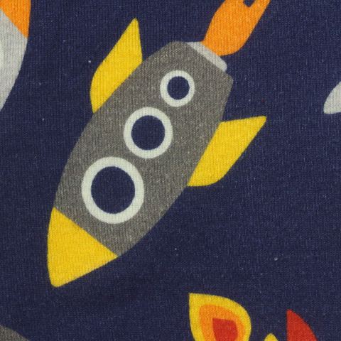 Printed Washed 100% Cotton Rib Knit Fabric