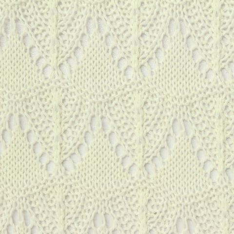 Cream Openwork Pointelle Knit, Poly-Cotton