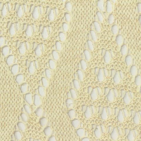 Light Cream Openwork Pointelle Knit, Poly-Cotton