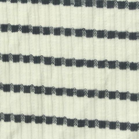Striped Cotton Polyester Stretch Knit Fabric